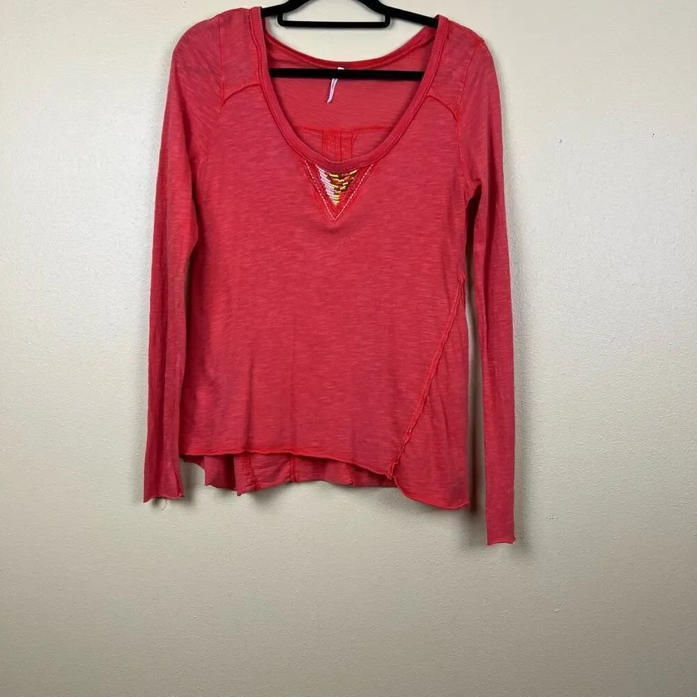Free People Top Tee Long Sleeves